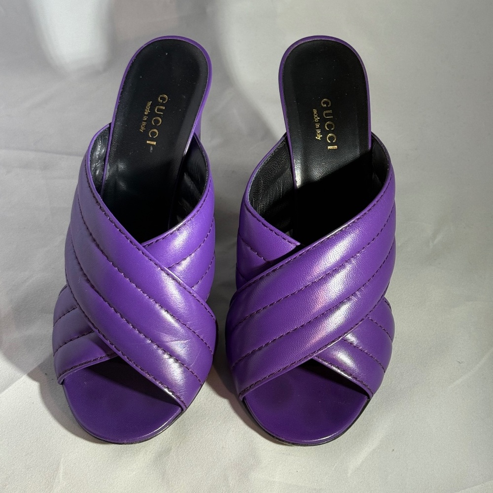 Gucci high heel mules